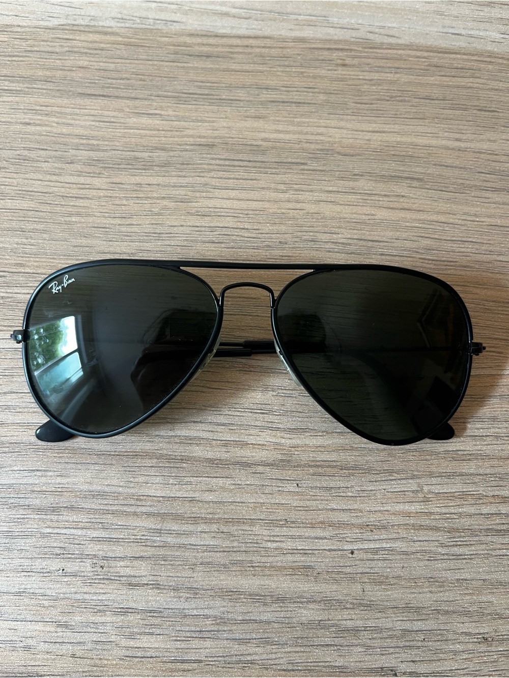 Ray-Ban Aviator Sunglasses in Black Frame with Black Lenses